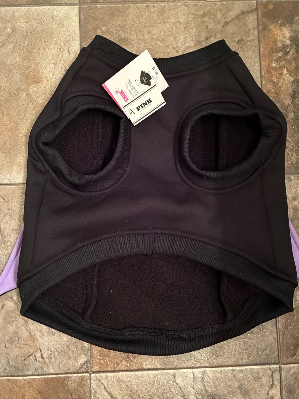 👻PINK Victoria's Secret Black & Purple 'Spoiled Bat' Dog Costume Jacket🦇 - Picture 7 of 9